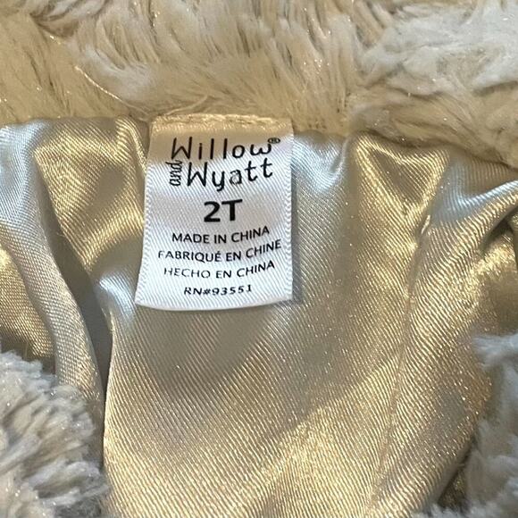 Outfit Bundle 2T - 4 Items - Fuzzy/Furry Jacket, Jeans, Happy Face PJs, Swimsuit - Picture 2 of 8